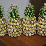 Ananas z láhve sektu a čokoládových bonbónů